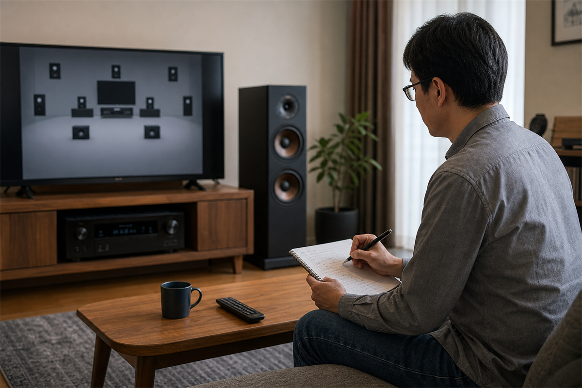 各チャンネルの音を確認する様子